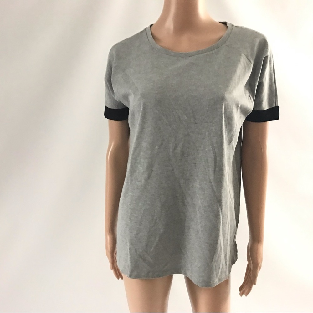 DISBEST Womens T-Shirt Size M Gray Comfy Loose